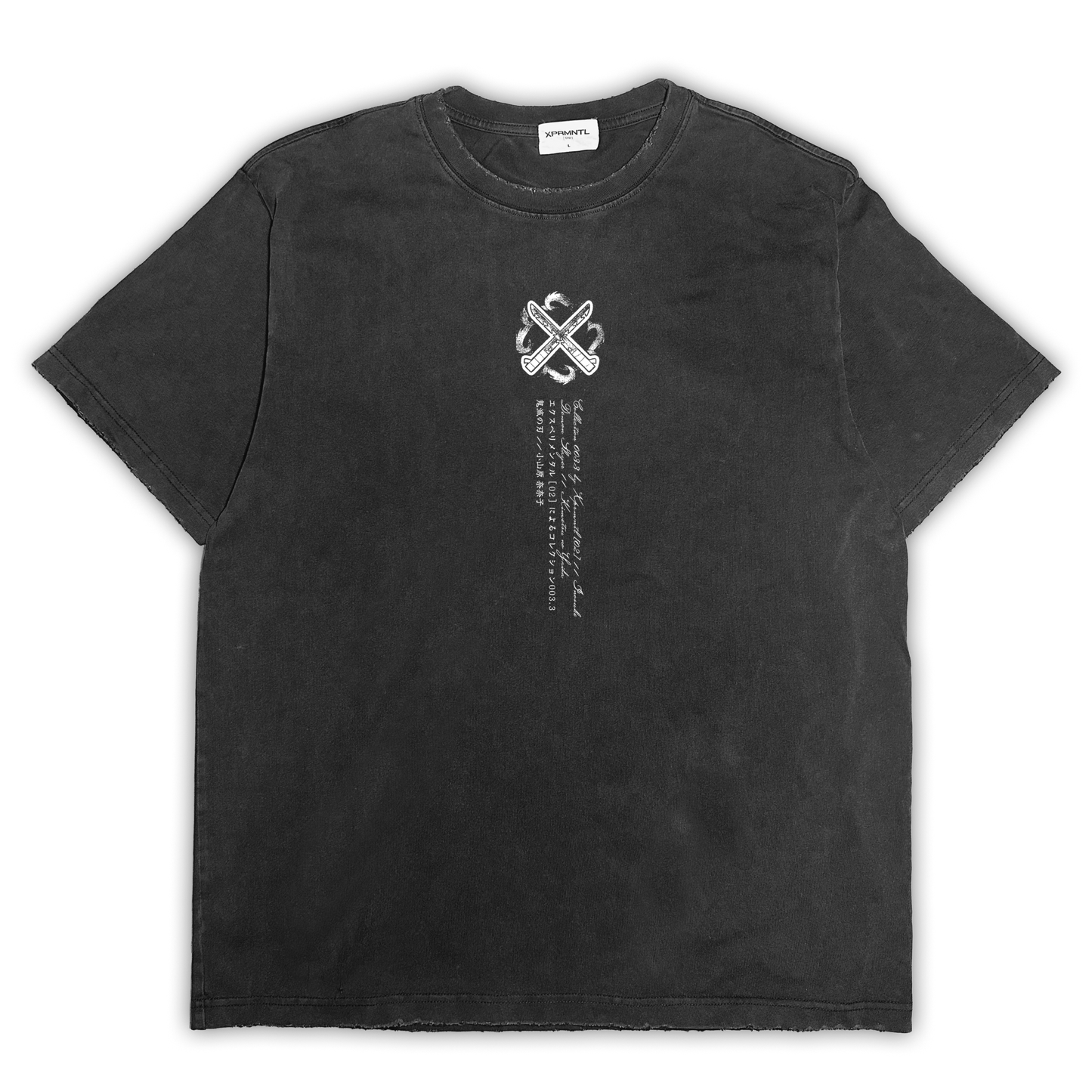 Demon Slayer "King of the Mountains" Distressed Black Tee