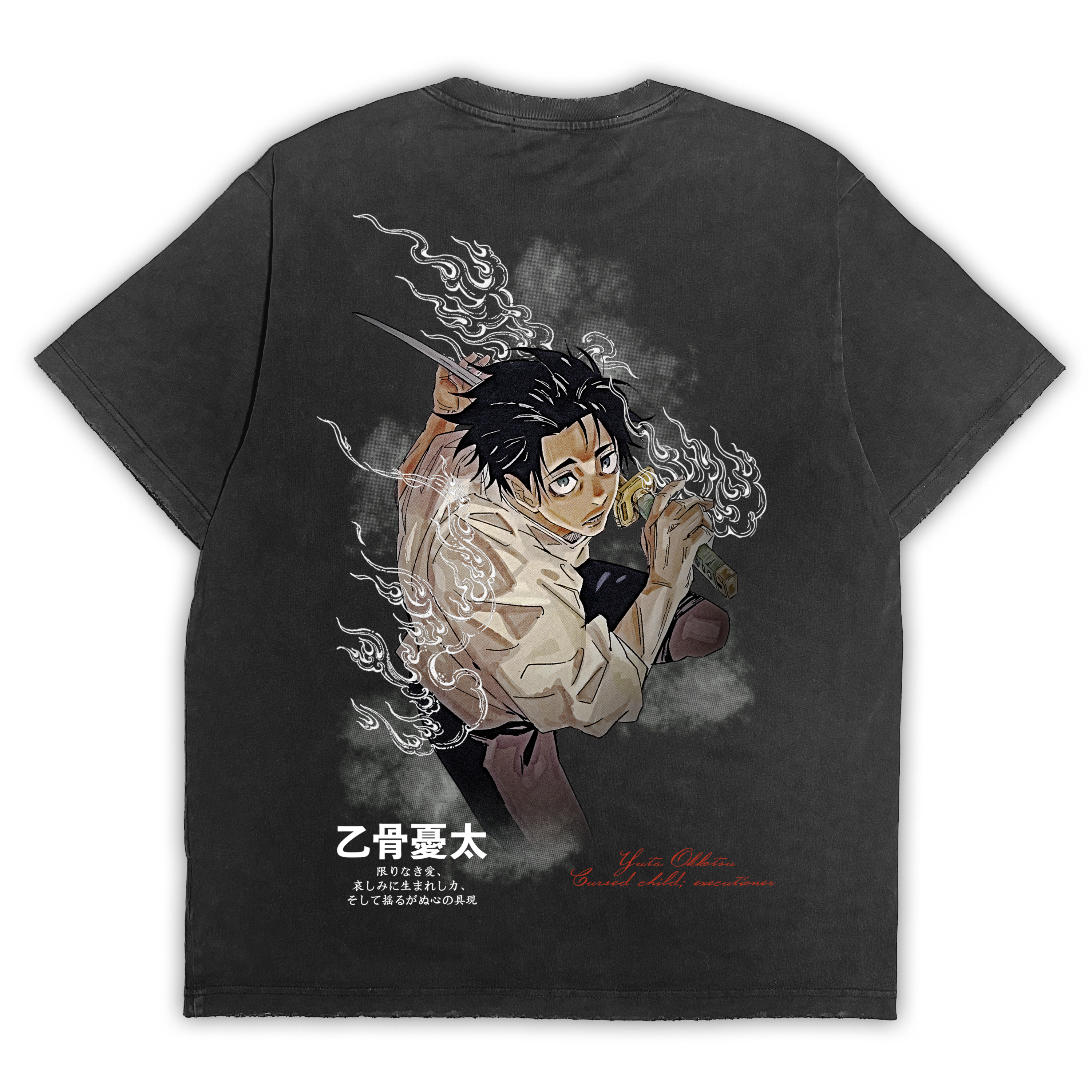 Jujutsu Kaisen "Cursed Child" Distressed Black Tee