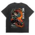 Demon Slayer "Child of Brightness" Distressed Black Tee