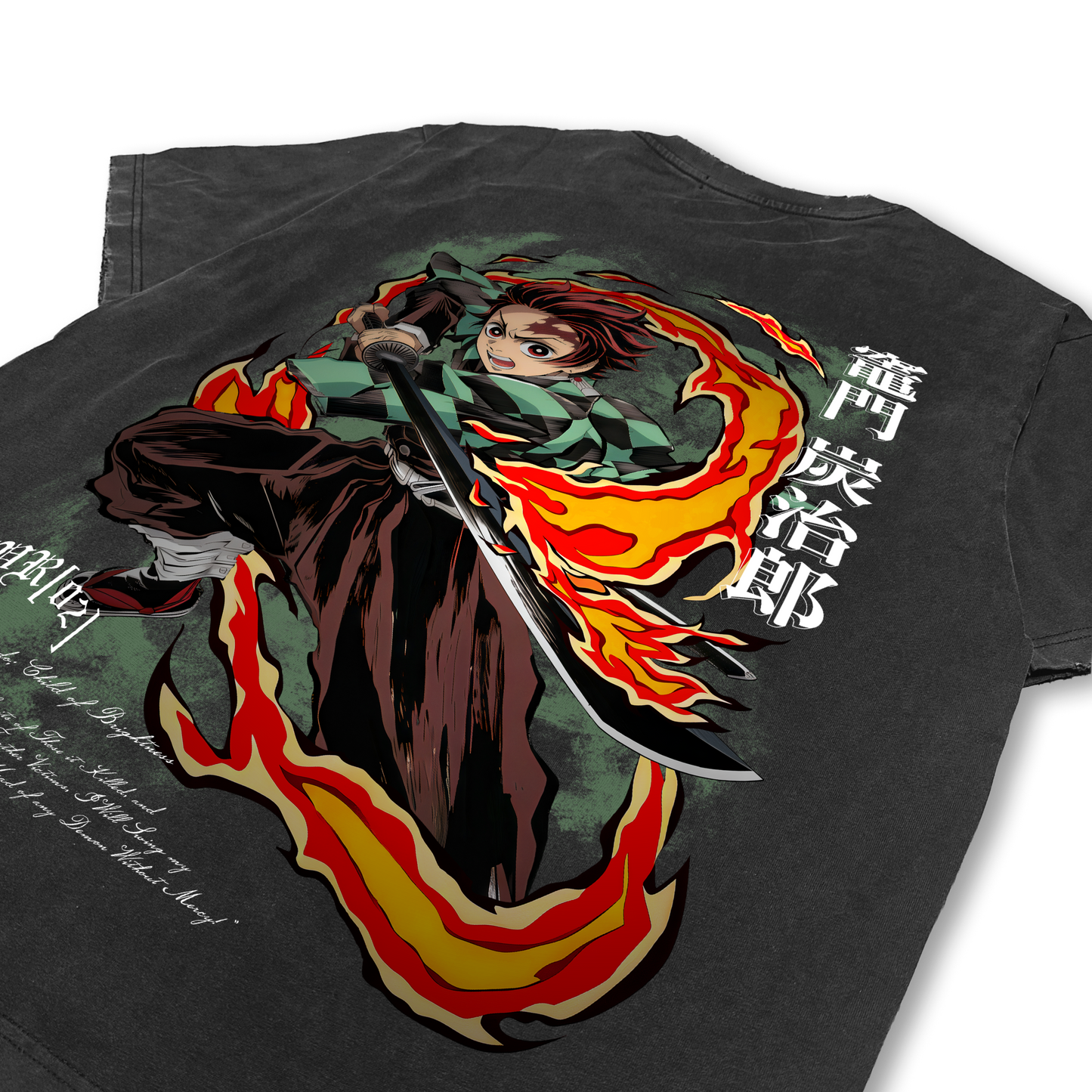Demon Slayer "Child of Brightness" Distressed Black Tee