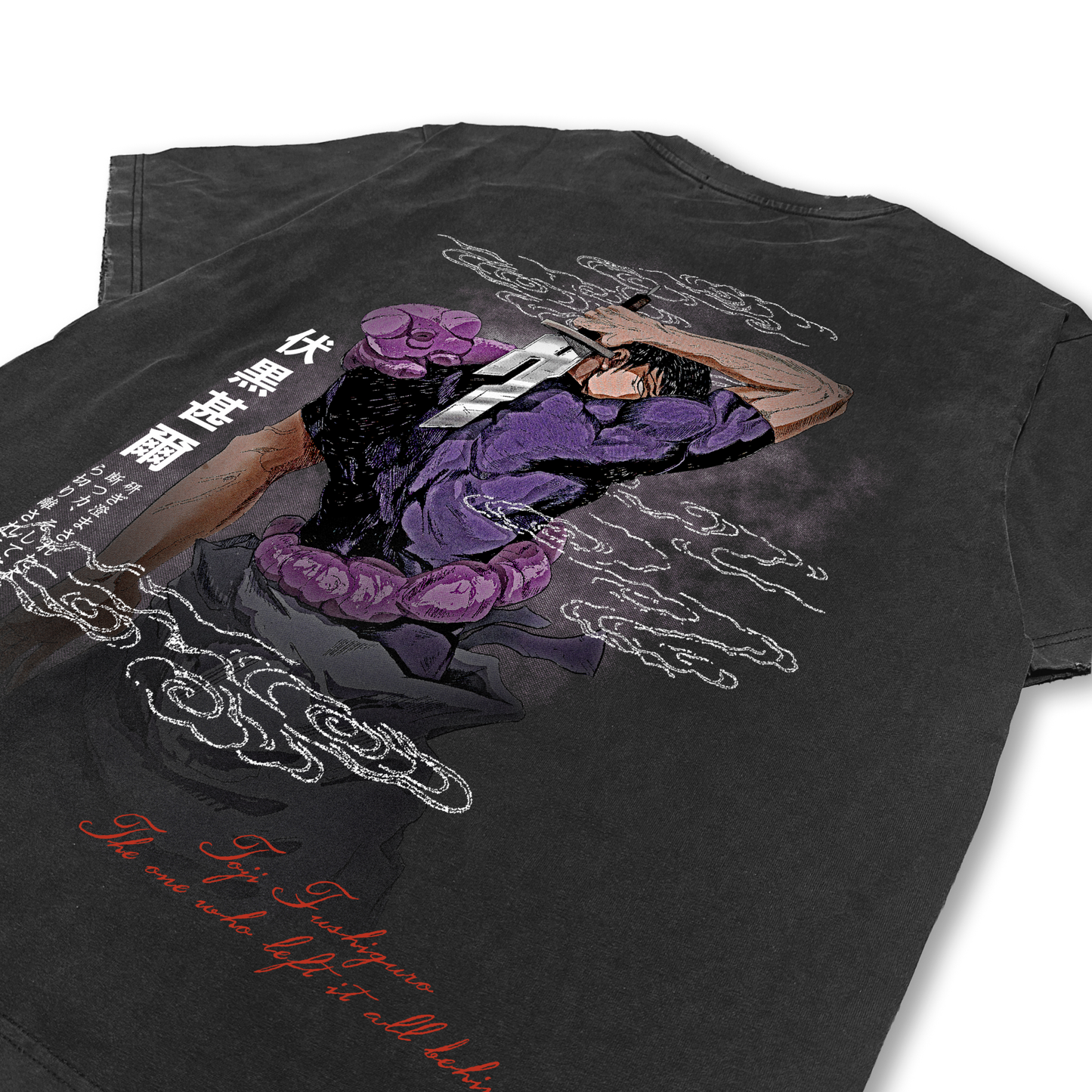 Jujutsu Kaisen "The One Who Left It All Behind" Distressed Black Tee