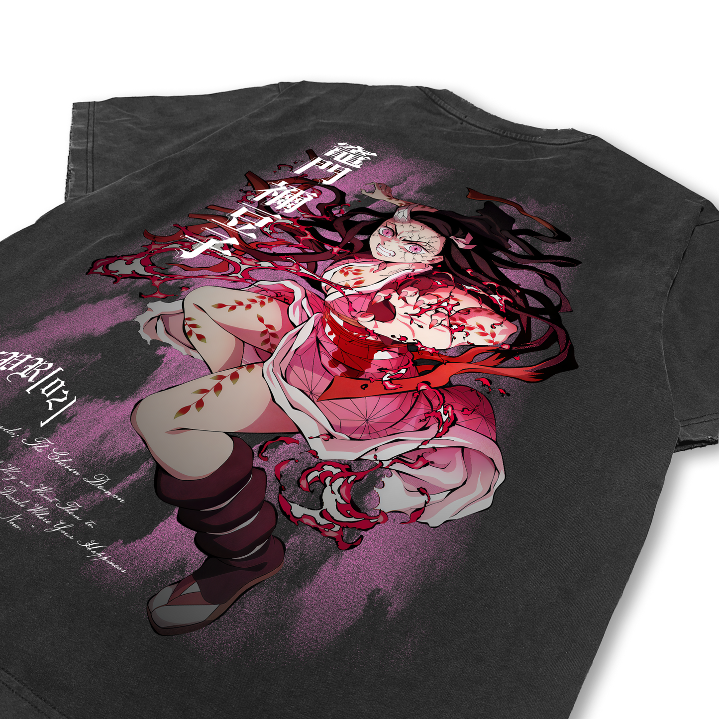 Demon Slayer "The Chosen Demon" Distressed Black Tee